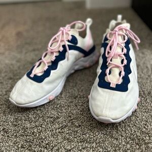 Nike React Element 55 Premium White and Pink Men's Sneakers M12